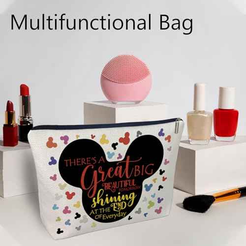 Cartoon Mouse Makeup Bag, Fairytale Fans Mouse Family Cosmetic Bag Gift for Women, Teens, Animal Lovers, Sister, Birthday, Graduation, Mother¡¯s Day Gift Idea, Christmas Gifts