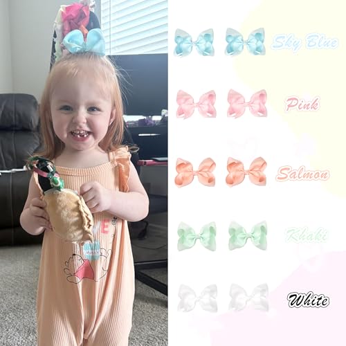 CÉLLOT 40PCS 4.5 Inch Hair Bows with Alligator Clips for Girls