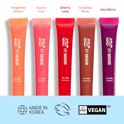MIXIK Jelly Lip Gloss with Vitamin E & Nourishing Oils, Non-Sticky Hydrating