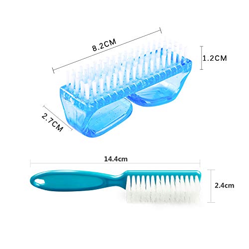 6-Pack Nail Cleaning Brush Set with Handle Grip for Detail Cleaning