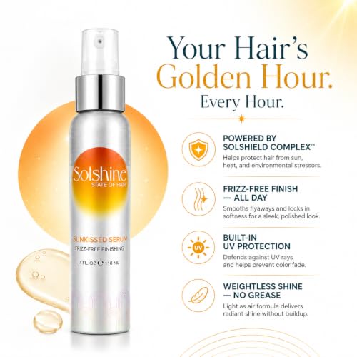 Solshine Sunkissed Hair Serum for Frizz & Fly-Aways - Nourishing Hair Treatment