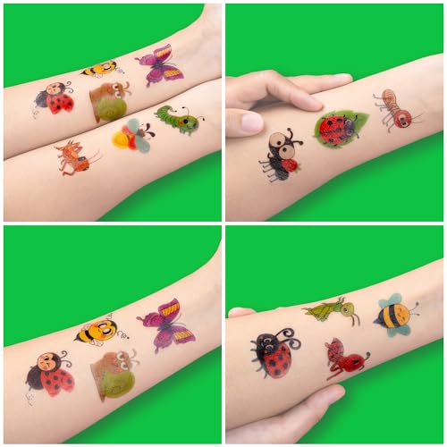 96 PCS Bug Temporary Tattoos for Kids - Insect Party Favors