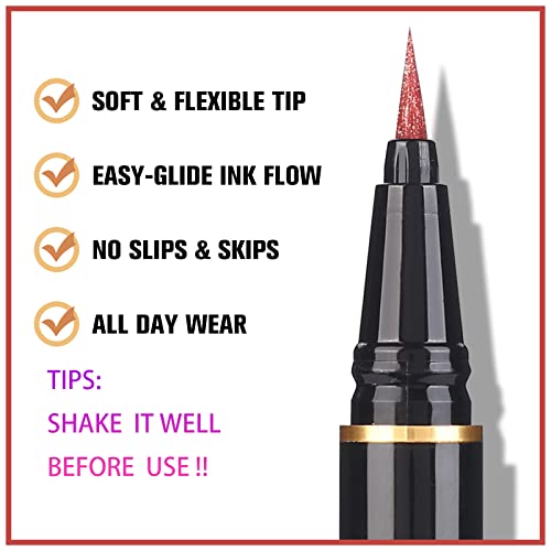 UCANBE 7-Color Shimmer Liquid Eyeliner Set | Waterproof