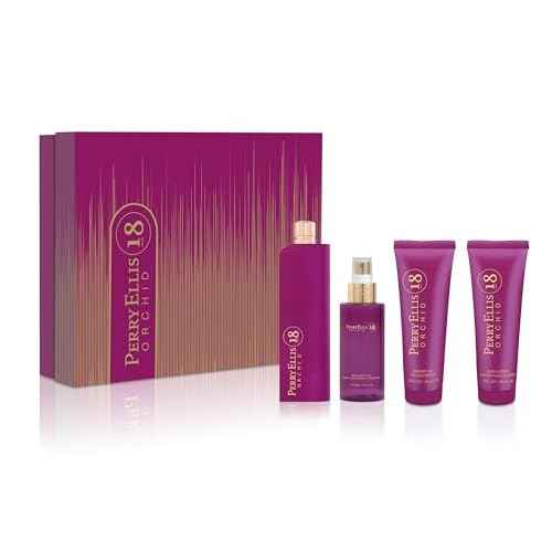 Perry Ellis Fragrances Perry ellis 18 orchid for women - 4-piece gift set, 3.4 Fl Ounce