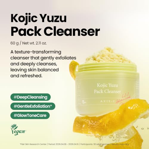 AXIS-Y Kojic Yuzu Pack Cleanser - Exfoliating Face Wash & Mask