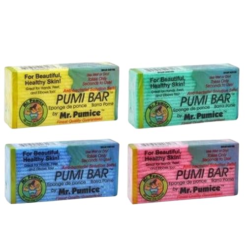 Mr. Pumice Callus Remover Pumi Bar - Foot Scrubber & Pedicure Stone (4-Pack)