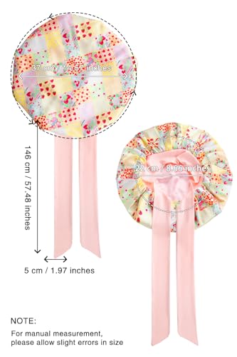 Silk Double Layer Bonnet with Tie for Women's Hair