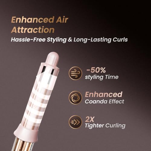 GLAMUP FusionPro 6-in-1 Hot Air Styler & Thermal Brush - Pink