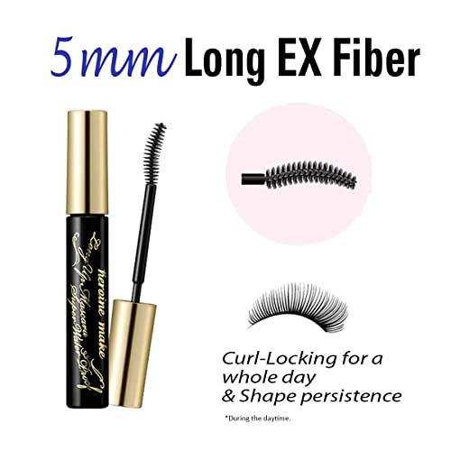 HEROINE MAKE by KISSME Mascara Black Volume and Length | Waterproof Mascara by Defining Fiber for Long and Curl Eye Makeup for Women, Made in Japan, Black, 2 EA