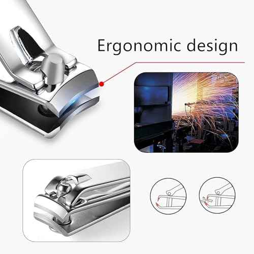 Stocking Stuffers for Men Women Manicure Set Nail Clipper Set Stainless Steel Toe Finger Nail Clippers Kit Personal Care Tools with Portable Travel Case Manicure Tools Grooming Kit for Women Men(Red)