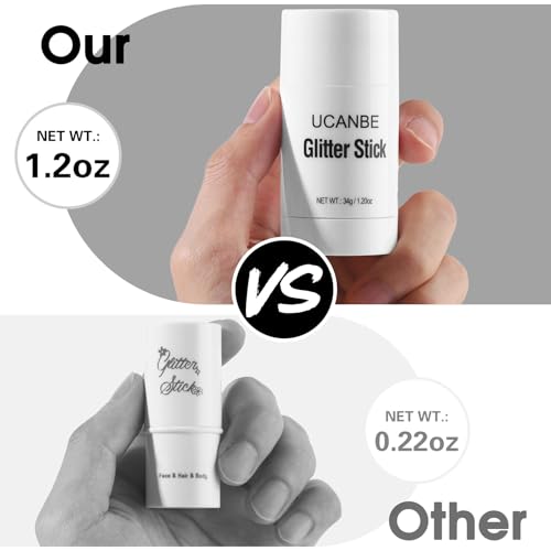UCANBE Body Glitter Stick - 7 Colors Chunky Sparkle for Festivals