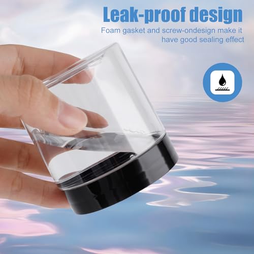 60 Pack 4 Oz Clear Plastic Containers with Lids BPA Free