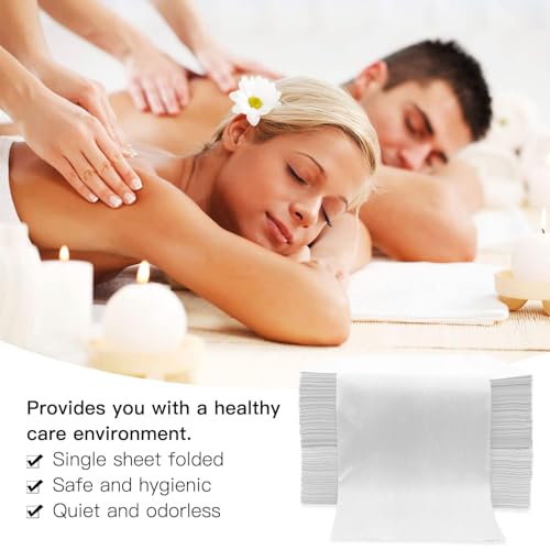Disposable Massage Table Sheets - 100 Pack Non-Woven Spa & Lash Bed Covers