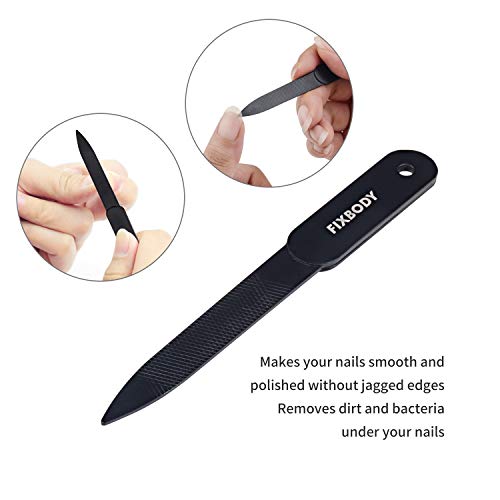 Nail Clipper Set with Leather Case - Ultra Sharp Stainless Steel