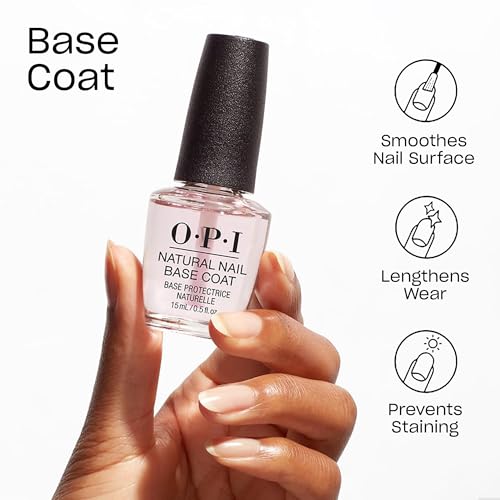 OPI Nail Lacquer Base Coat - Chip Resistant & Long Lasting