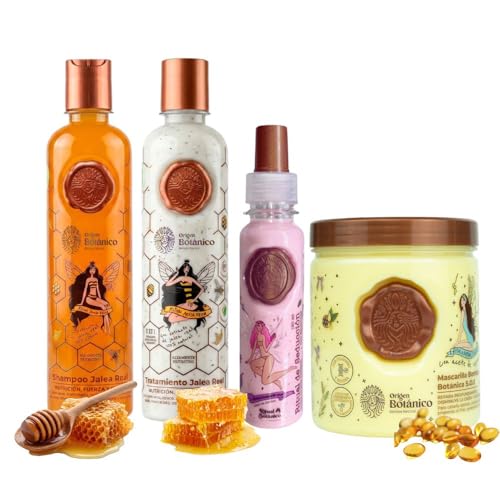 RUUFE Royal Jelly Shampoo & Hair Care Set - 4 Pack (400ml, 120ml)