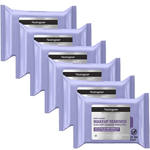 Neutrogena Night Calming Cleansing Makeup Remover Wipes - 25 ct