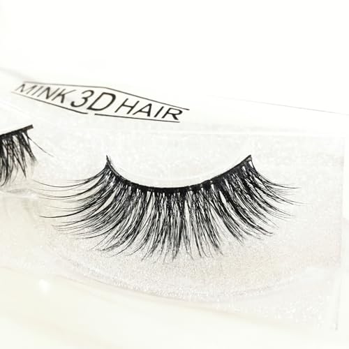 False Eyelashes Cat Eye-Lashes 5D Mink Lashes,Spiky Wispy Natural Long Faux Mink Lashes Strips Soft & Reusable Makeup Professional Fake Eyelashes