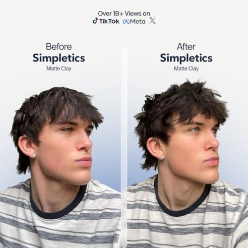 Simpletics Sea Salt Spray & Hair Clay Bundle for Textured Hair, Volume & Matte Finish