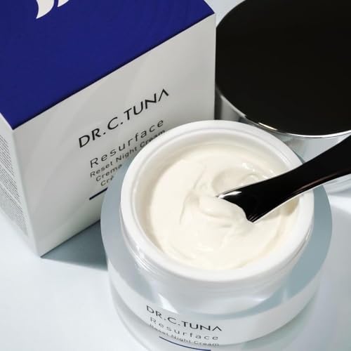 FARMASi Dr. C. Tuna Resurface Reset Night Cream, Face Moisturizer Lotion, Revitalizing & Firming Anti-Wrinkle for All Skin Types Anti Aging Cream, Skin Care for Face & Neck Retinol Cream 1.7 Fl Oz