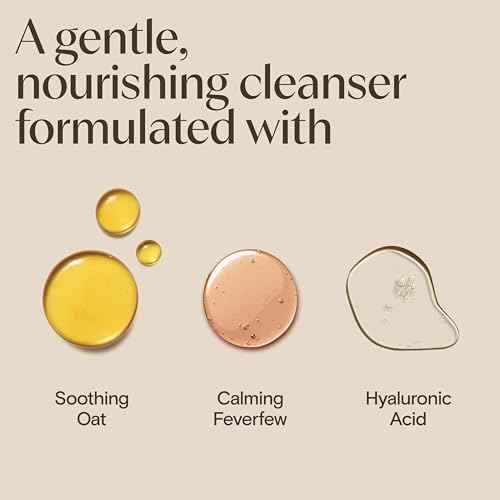 Aveeno Calm + Restore Foaming Cleanser for Sensitive Skin, Daily Face Wash Gently Removes Makeup & Cleanses Skin with Soothing Oat, Feverfew & Hyaluronic Acid, Fragrance-Free, 7.8 fl. oz