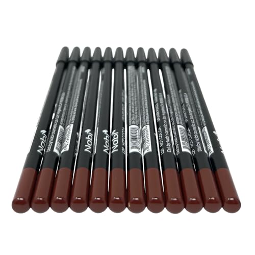 12-Piece Wooden Lip Liner Pencil Set, Long-Lasting