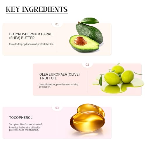 4pcs Summer Lip Balm,Hydrating Nourishing Lip Care Formula Lightweight & Non-Sticky,Moisturize and Lip Care, Gift Box for Women,Tinted Lip Balm 4 Trending Shades (Vanilla,Mint,Iced Coffee,Cake)