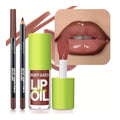 Lip Gloss & Liner Set Mocha Brown – Plumping Gloss Duo