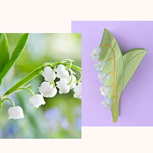 Lily of The Valley Claw Clips,Cellulose Acetate Hair Clips,Small Claw Clips for Girl,Hair Accessories