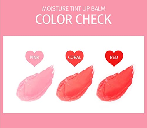 RiRe Moisture Tint Lip Balm-Vegetable oil, Shea butter, Avocado Oil-Long-lasting colors,Lip Repair,Dry Lip Treatment-Moisturizing Lip Care 0.12oz. (Coral)