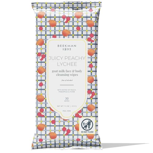 Beekman 1802 Goat Milk Makeup Remover Wipes, 30 Count