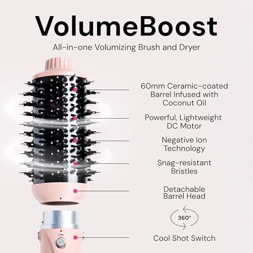 L'ANGE HAIR VolumeBoost 60mm Blow Dryer Brush | Ceramic Volumizing
