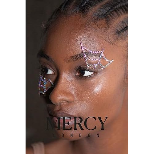 Crytal Spiderwebs Face Jewels ? Mercy London Spider Costume Accessories Face Gems Jewels All In One Halloween Headpiece Stick On