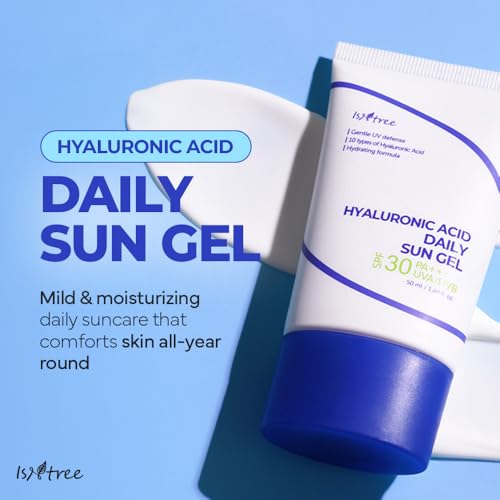 IsNtree Hyaluronic Acid Aqua Gel Cream 100ml, 3.38 fl oz + Hyaluronic Acid Daily Sun Gel 50ml, 1.69 fl oz