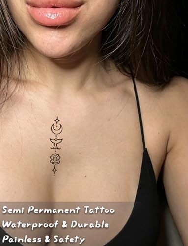 Semi Permanent Beach Tattoo Stickers - 2 Sheets, 1-2 Week Wear