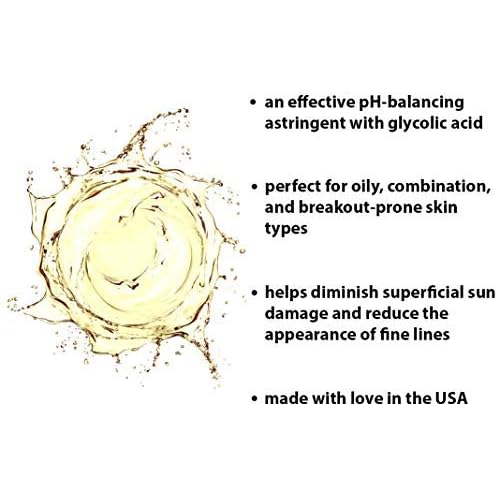RAYA Calendula Astringent with AHA 8 oz (G-206) | Glycolic Facial Toner for Combo and Partially Oily Skin Prone to Break-Outs | Helps Normalize pH and Fight Bacteria | Made with Alpha Hydroxy Acids