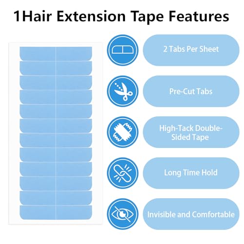 Hair Extension Tape Adhesive 144 Pcs - Double-Sided Professional