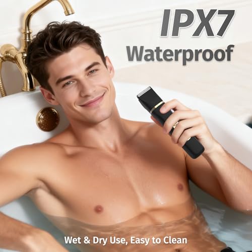 Bikini Trimmer for Women,5-in-1 Electric Razors for Women,Electric Shaver for Women's,IPX7 Waterproof Trimmer for Men Legs,with 5 Replaceable Blade Heads,USB Recharge Dock£¨Black£©