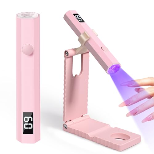 Mini UV LED Nail Lamp Cordless Portable with Stand