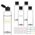 Clear Travel Bottles Set - 5 Pack TSA Approved Leak-Proof Refillable Containers