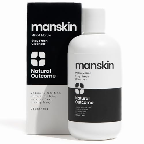 natural outcome Mens Face Wash Cleansing Gel with Mint and Marula Oil - Daily Cleanser Face Wash for Men - Sulfate Free 8 oz