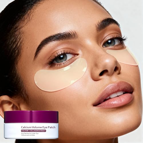Calcium Volume Eye Patches, 30 Pairs Korean Hydrogel Under Masks,