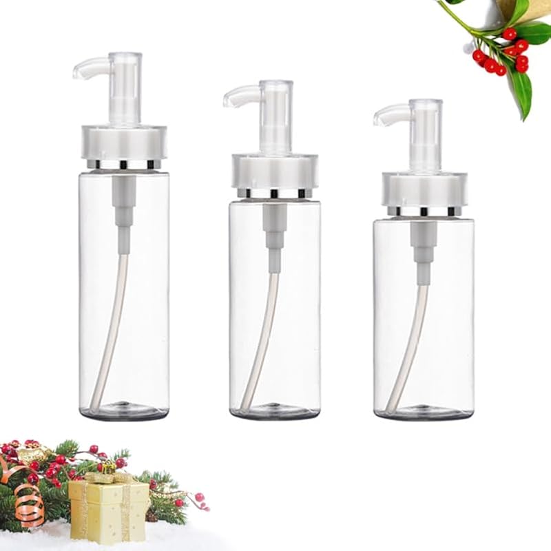 3Pc Refillable Lotion Pump Bottle Travel Size 6.88oz