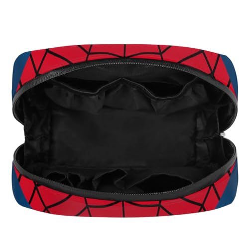 Kids Toiletry Bag for Boys, Cute Small Red Spider Web Wash Bag for Teens Waterproof Cosmetic Weekender Bag Toddler Traveling Toiletries