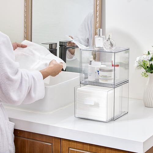Vtopmart Clear Disposable Facial Towels Holder for XL Towels