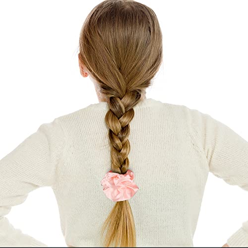 Forbidden Road 3 Pieces Large Mulberry Silk Scrunchies with Elastic Band for Hair, Women, and Girls (Beige, Ivory & Champagne)