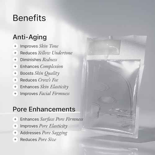 House of B Glow Glutathione 2-Step Face Film Set for Wrinkle Reduction & Skin Tone Enhancement, Shine Your Light with 12 Counts Korean Mask