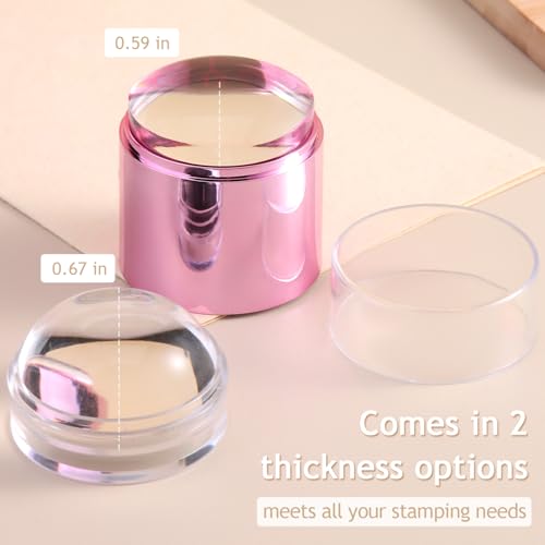 FDP Purple 2-in-1 Jelly Nail Stamper Silicone Stamping Tool for Nail Art