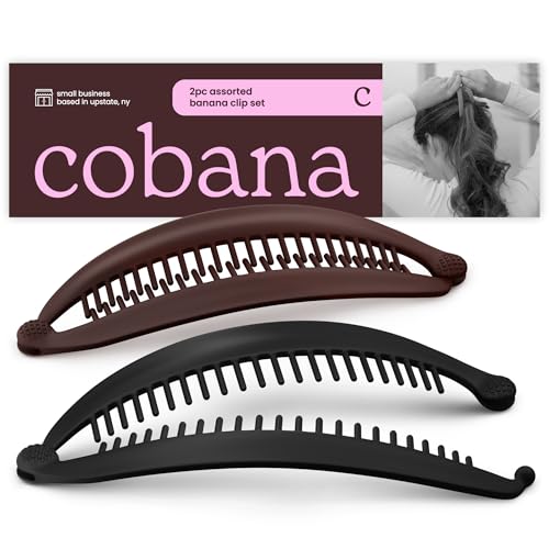 Cobana Banana Hair Clip 6'' – Volumizing Updo Clip for Thick Hair, Set of 2