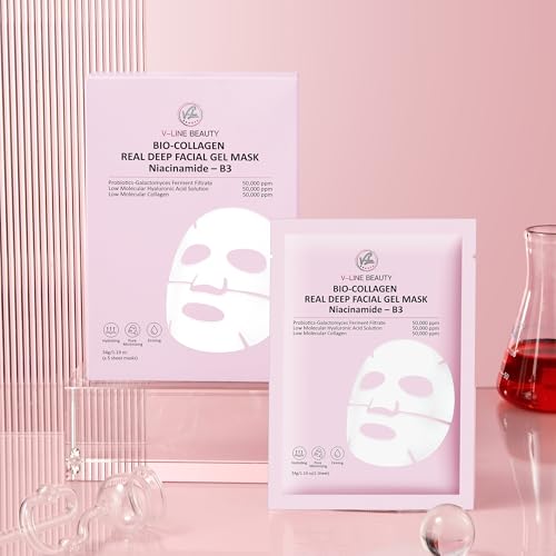 Bio-Collagen Real Deep Facial Overnight Mask, Hydrating, Pore Minimizing, Firming 34g x5ea (5)